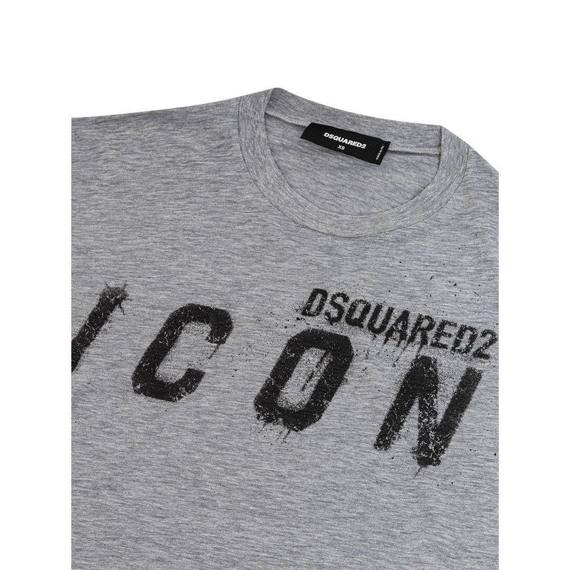 T-shirt en coton gris clair Dsquared² pour homme élégant