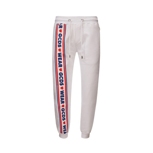 GCDS : Rehaussez votre garde-robe avec des pantalons en coton blanc chic.