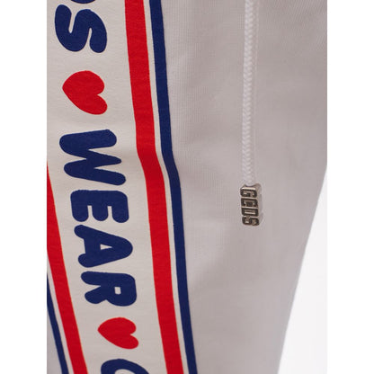GCDS : Rehaussez votre garde-robe avec des pantalons en coton blanc chic.