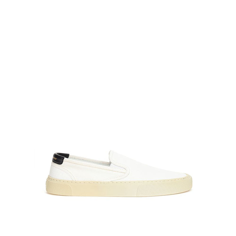 Saint Laurent Venice White Cotton Sneaker