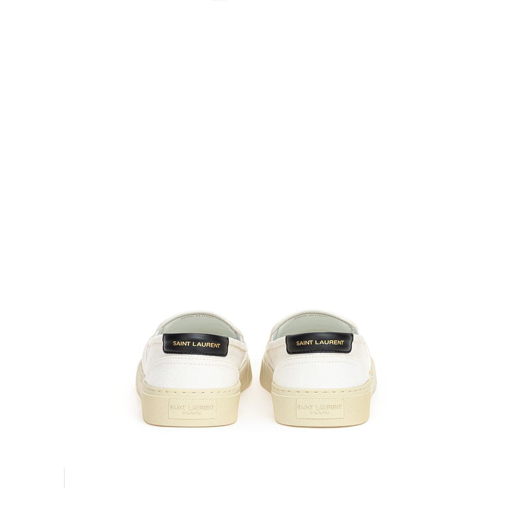 Saint Laurent Venice White Cotton Sneaker