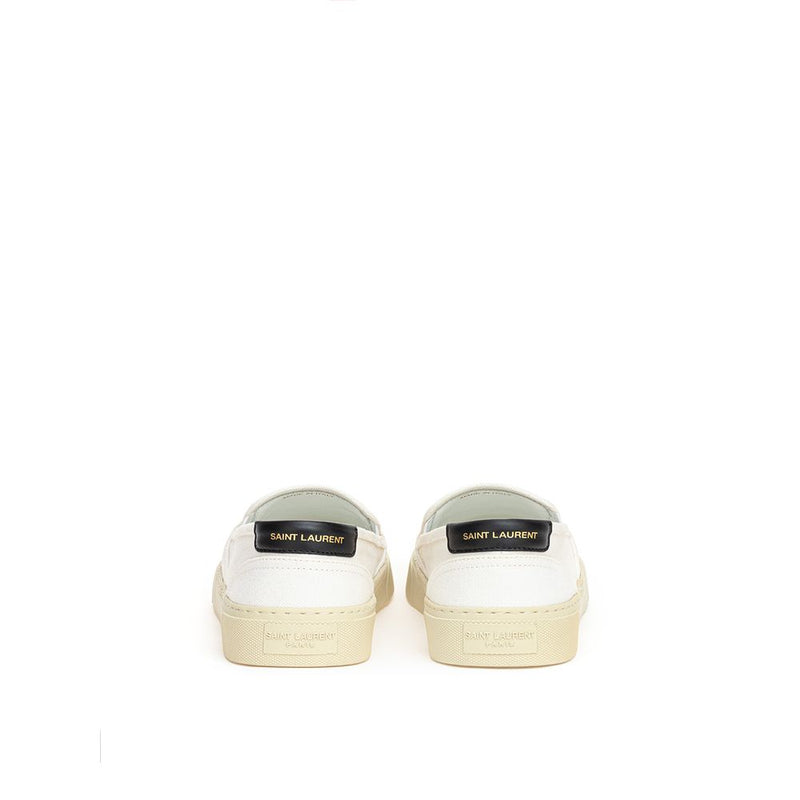 Saint Laurent Venice White Cotton Sneaker