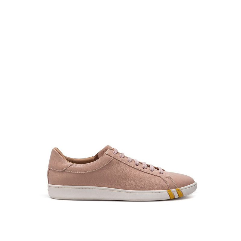 Bally Elegant Pink Cotton Leather Sneakers for Women