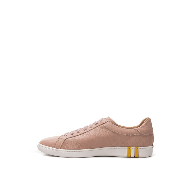 Bally Elegant Pink Cotton Leather Sneakers for Women