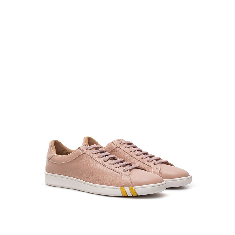 Bally Elegant Pink Cotton Leather Sneakers for Women