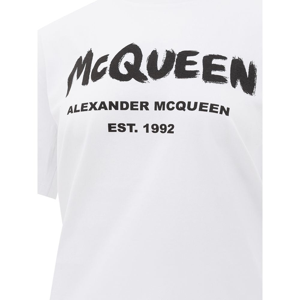 T-shirt en coton blanc Alexander McQueen pour femmes