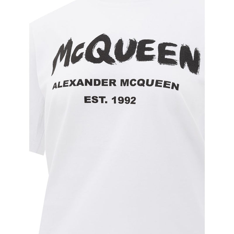 T-shirt en coton blanc Alexander McQueen pour femmes