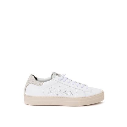 P448 Witte leren sneakers, elegante casual schoenen