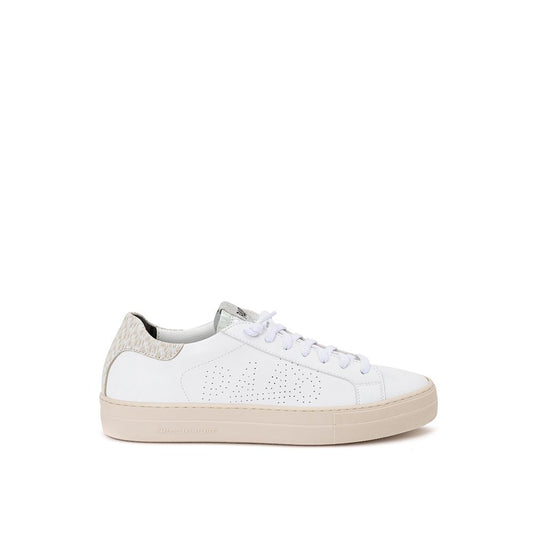 P448 Witte leren sneakers, elegante casual schoenen
