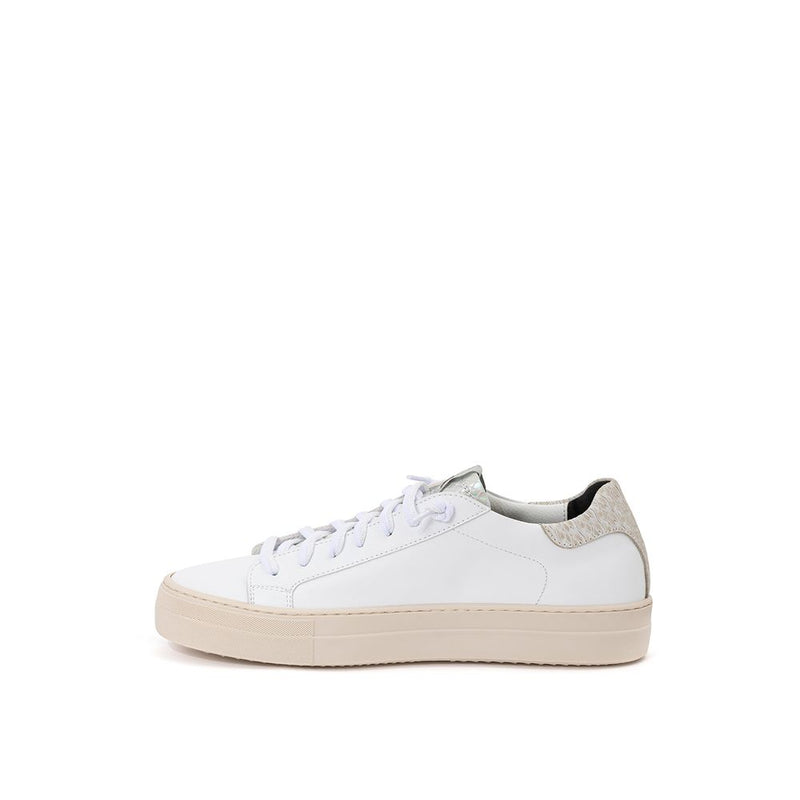 P448 White Leather Sneakers - Stylish Comfort for Everyday Wear