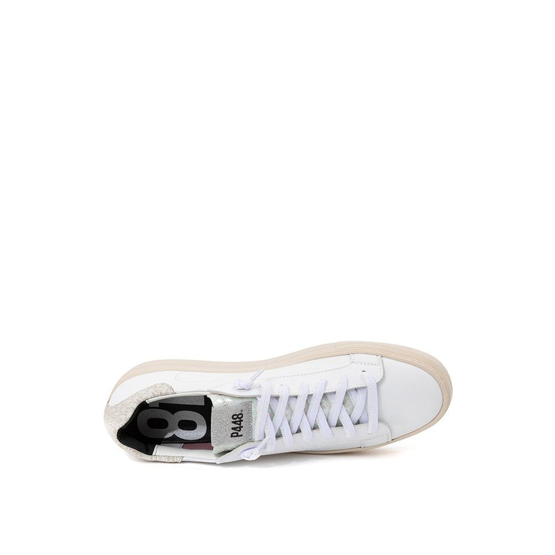 P448 White Leather Sneakers - Stylish Comfort for Everyday Wear