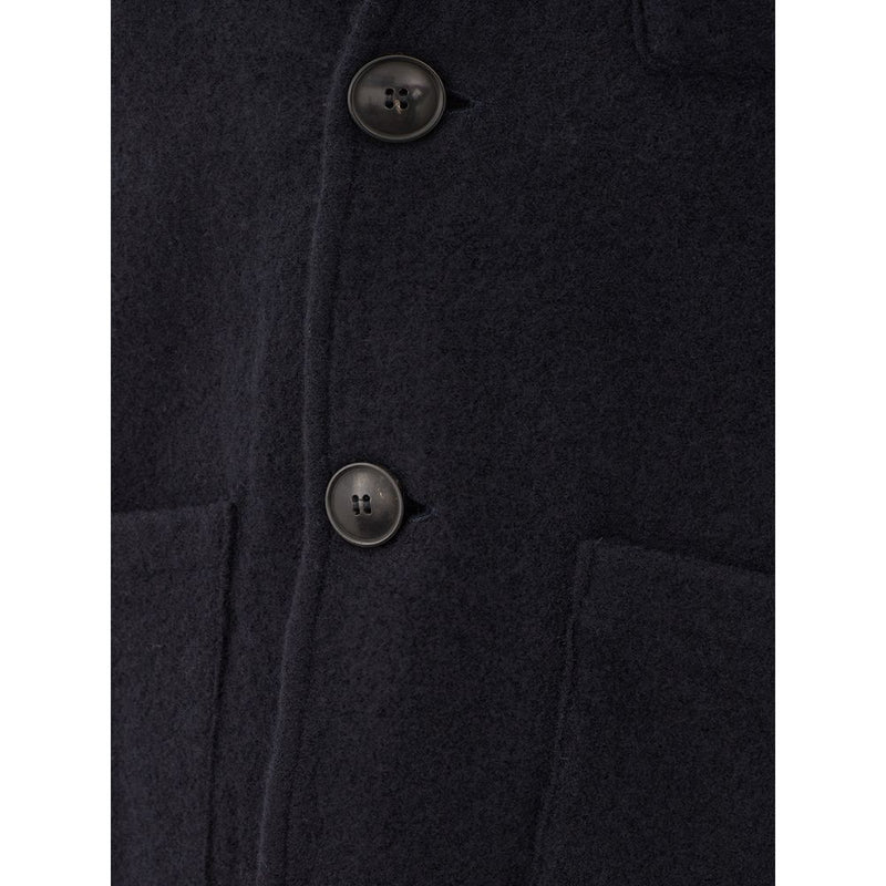 KANGRA Elegante Blauwe Wollen Jas voor Heren