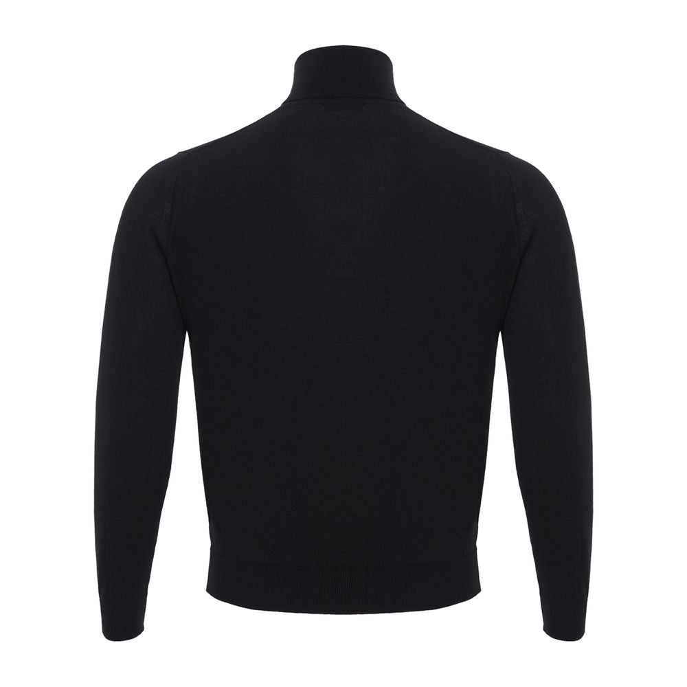 Pull en cachemire noir de luxe italien de Colombo