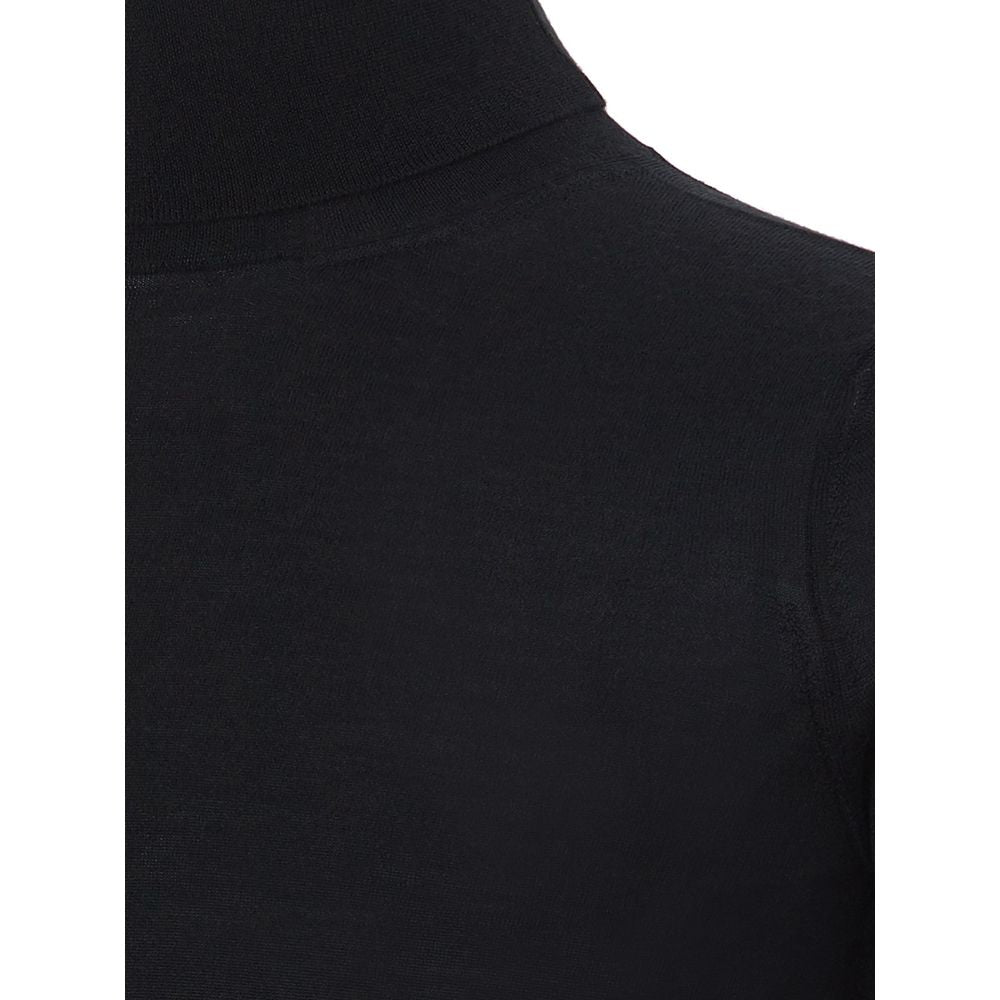 Pull en cachemire noir de luxe italien de Colombo