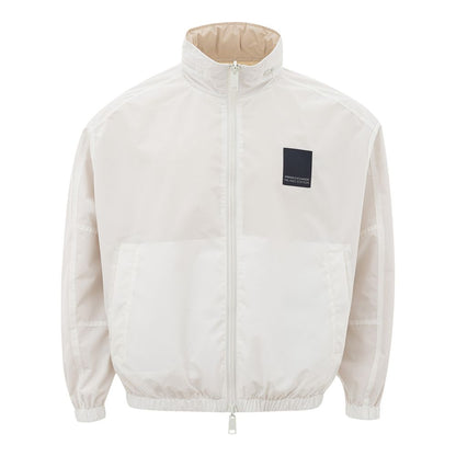 Armani Exchange beige polyamide jas voor de moderne man.