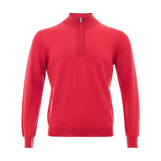 Gran Sasso Elegant Crimson Wollen T-Shirt voor Heren