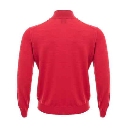 Gran Sasso Elegant Crimson Wollen T-Shirt voor Heren