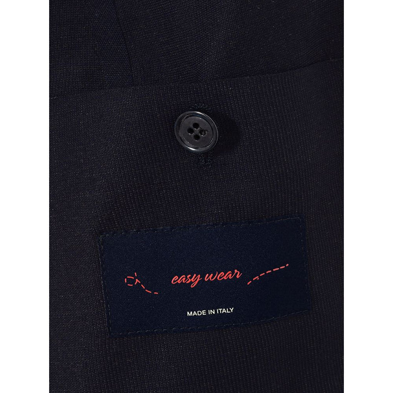 Elegante blauwe katoenen Lardini jas