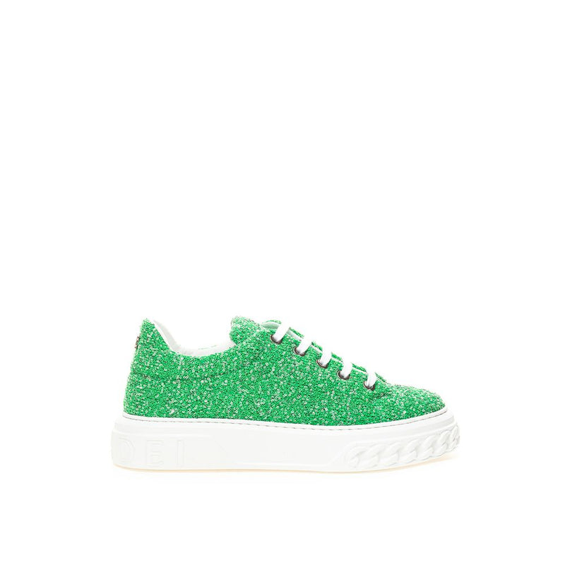 Casadei Emerald Elegance Leather Sneakers for Women