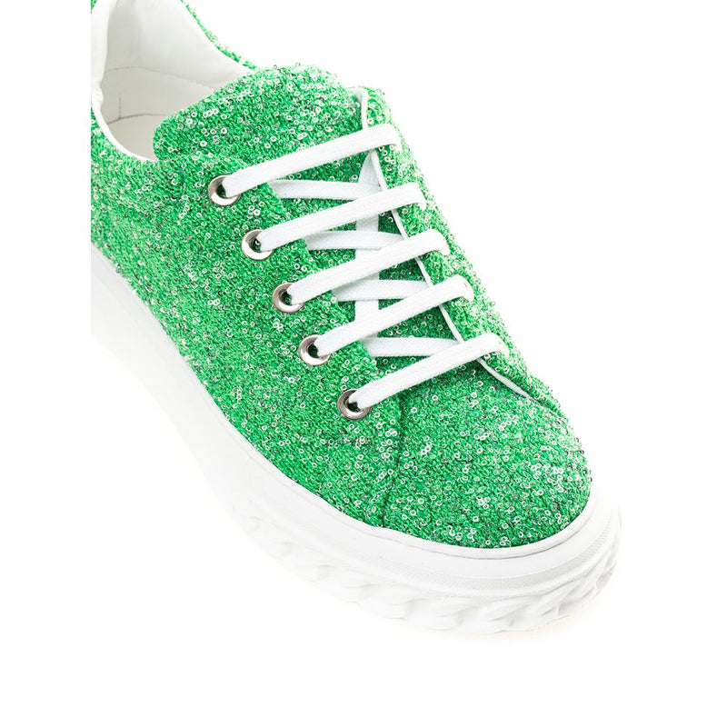 Casadei Emerald Elegance Leather Sneakers for Women