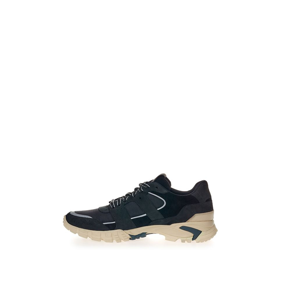 Baskets en cuir suédé noir Lardini