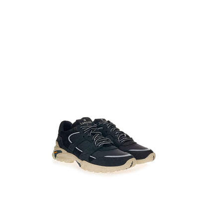 Baskets en cuir suédé noir Lardini