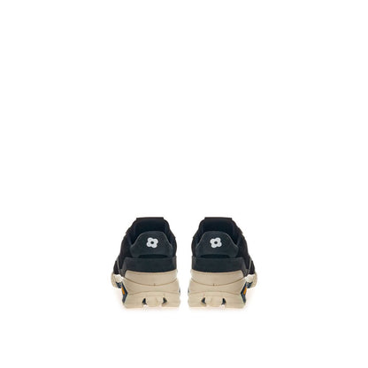 Baskets en cuir suédé noir Lardini