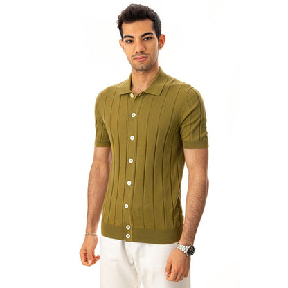 Gran Sasso Elegant Groen Katoenen T-Shirt voor Heren