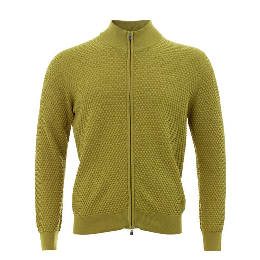 Gran Sasso Elegant Gele Katoenen Cardigan voor Heren