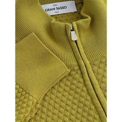 Gran Sasso Elegant Gele Katoenen Cardigan voor Heren