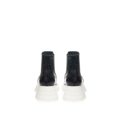 Bottines en cuir élégantes Alexander McQueen, noir intemporel