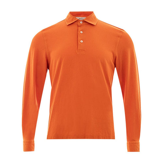 Gran Sasso Elegant Oranje Katoenen Poloshirt voor Heren