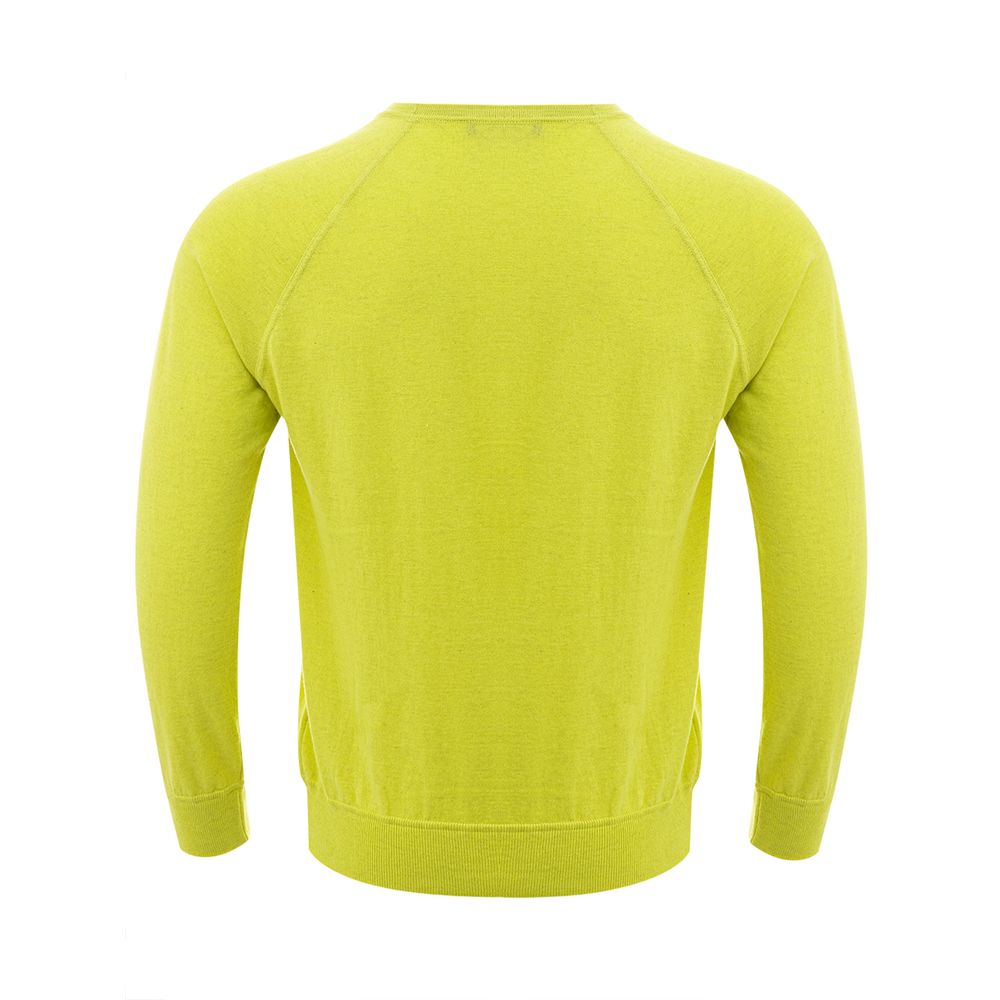 Pull en coton italien jaune soleil de Gran Sasso