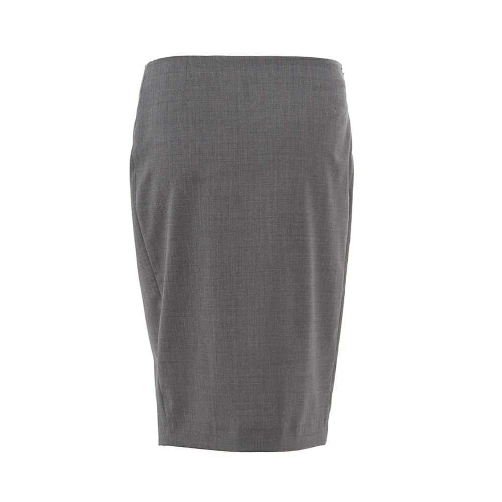 Lardini Chic Gray Wool Pencil Skirt - Elegant Women's Fashion