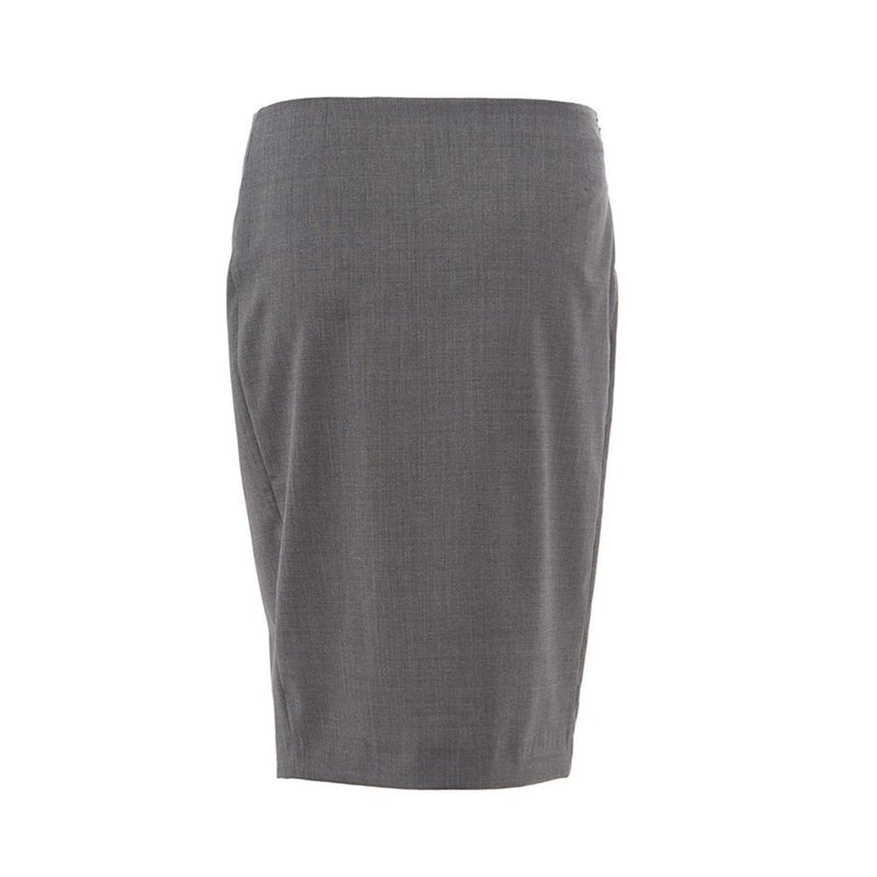 Jupe Crayon Chic en Laine Grise Lardini - Mode Féminine Élégante