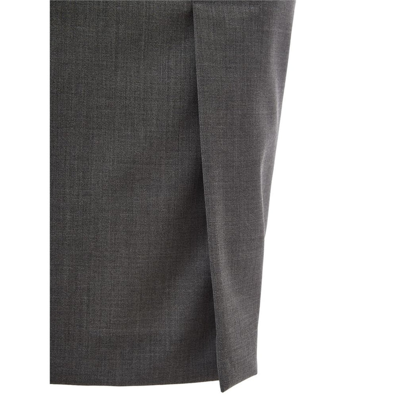 Jupe Crayon Chic en Laine Grise Lardini - Mode Féminine Élégante