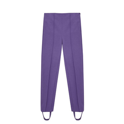 Pantalon en viscose violet élégant de Lardini