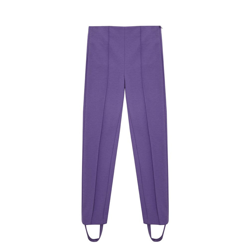 Lardini Elegant Purple Viscose Pants - Luxurious Italian Design