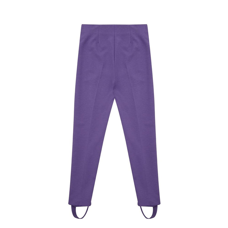 Lardini Elegant Purple Viscose Pants - Luxurious Italian Design