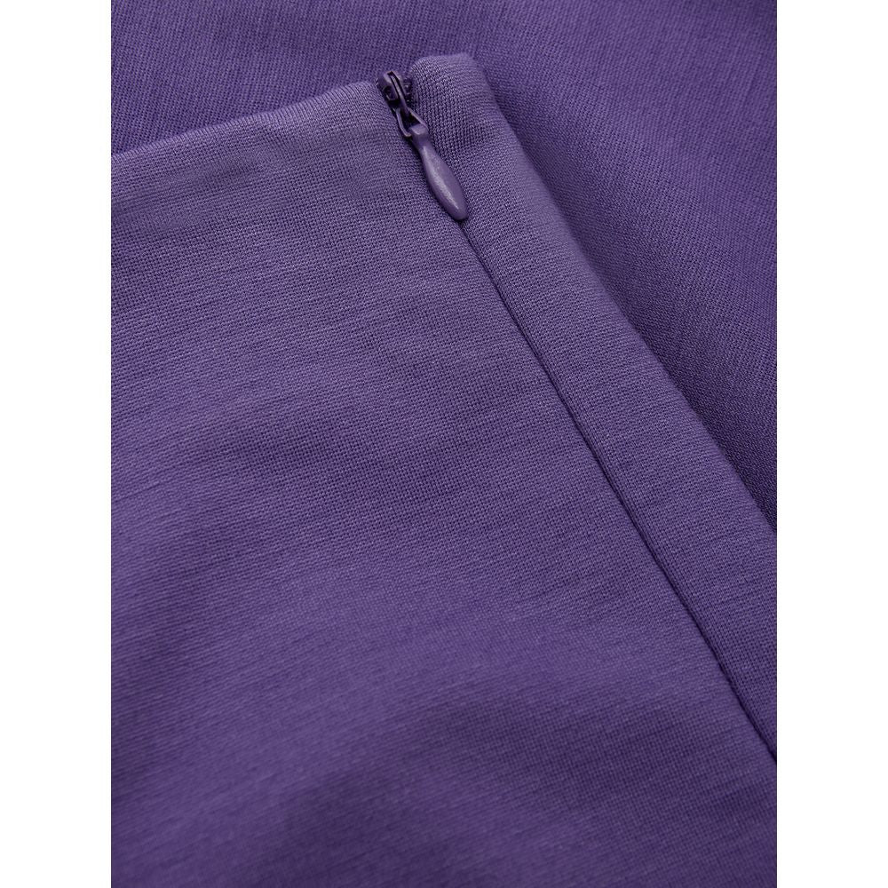 Pantalon Viscose Élégant Violet Lardini - Design Italien Luxueux