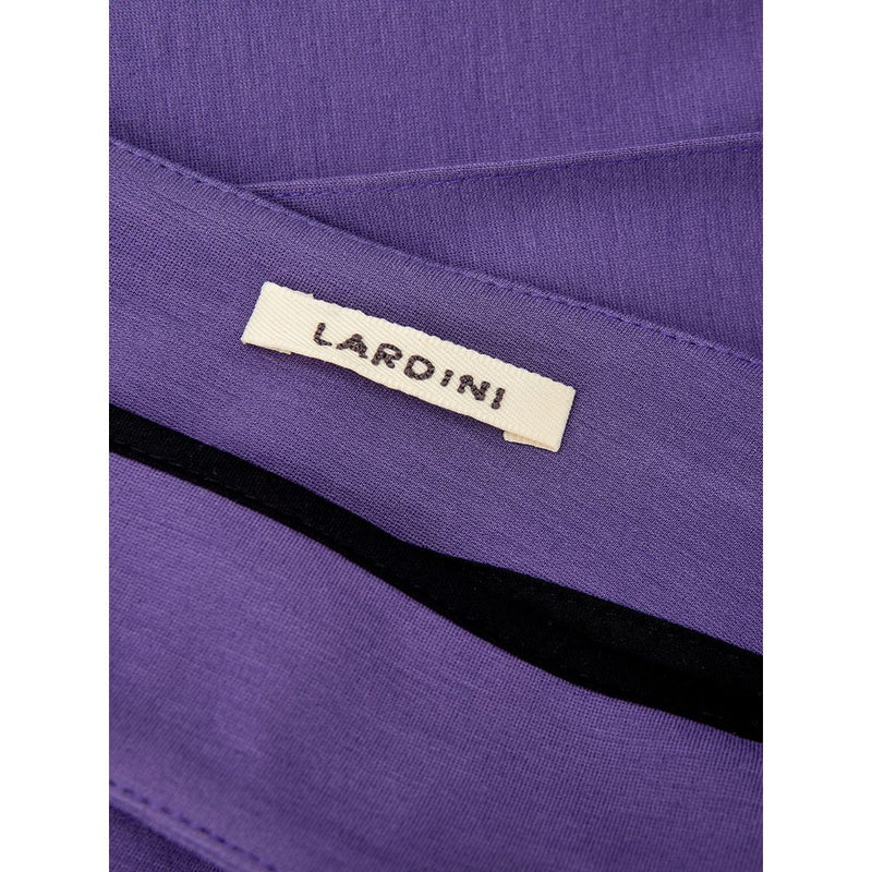 Lardini Elegant Purple Viscose Pants - Luxurious Italian Design