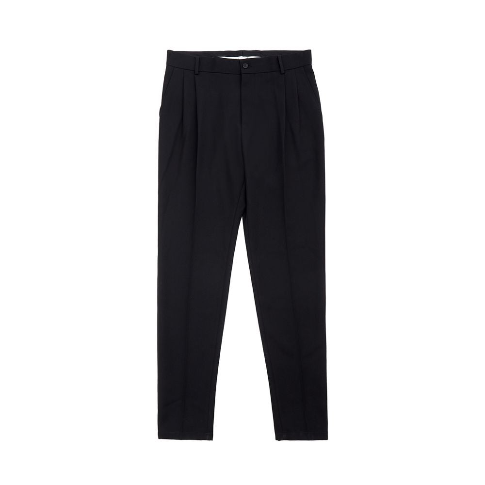 Pantalon noir élégant en polyester pour homme de Dolce &amp; Gabbana