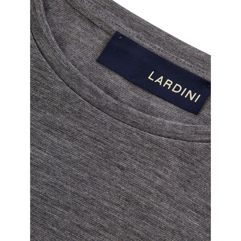 T-shirt en laine grise élégant de créateur Lardini