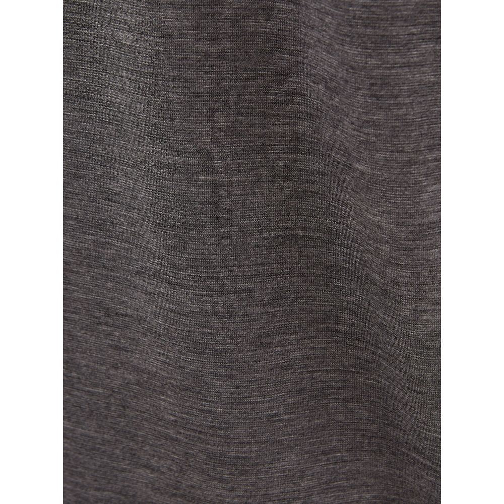T-shirt en laine grise élégant de créateur Lardini