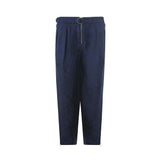 Pantalon en lin bleu Emporio Armani