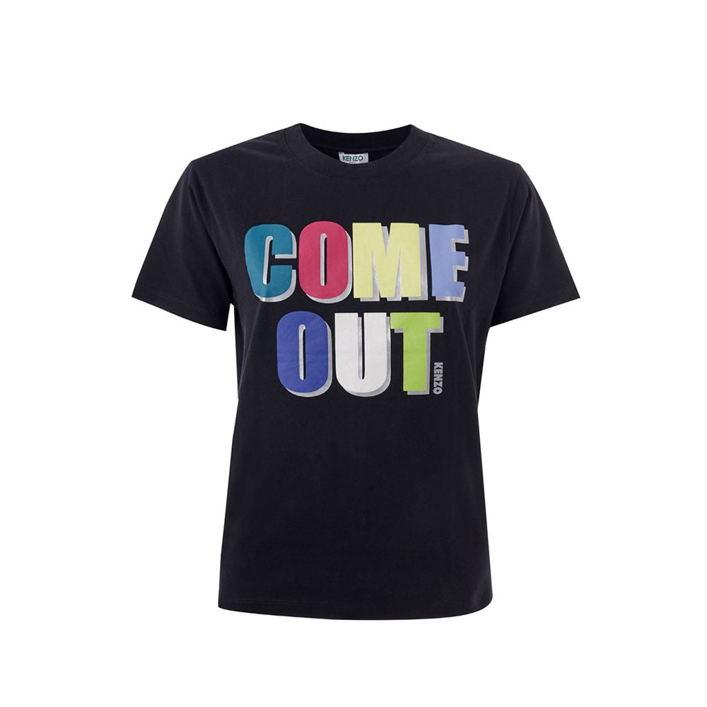 T-shirt en coton Kenzo, élégant, noir intemporel