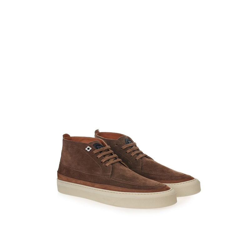 Lardini Elegant Suede Sneakers - Rich Brown for Men