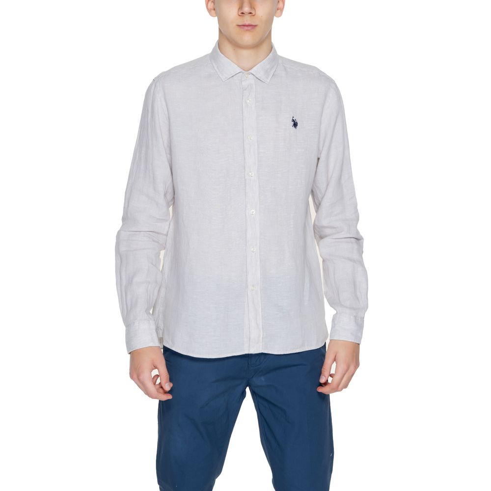 Chemise en lin beige US POLO ASSN.