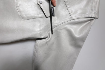 Chemise en coton à boutons, gris métallisé, Dolce &amp; Gabbana