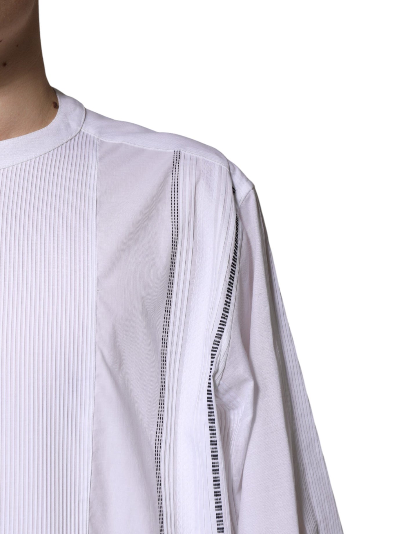 Dolce & Gabbana White Cotton Button Down Long Sleeves Shirt